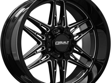 BUILT OFF-ROAD     BTO-5 22x10 6x135-6x139 ET. -19     COLOR: GLOSS BLACK MILLED Fashion