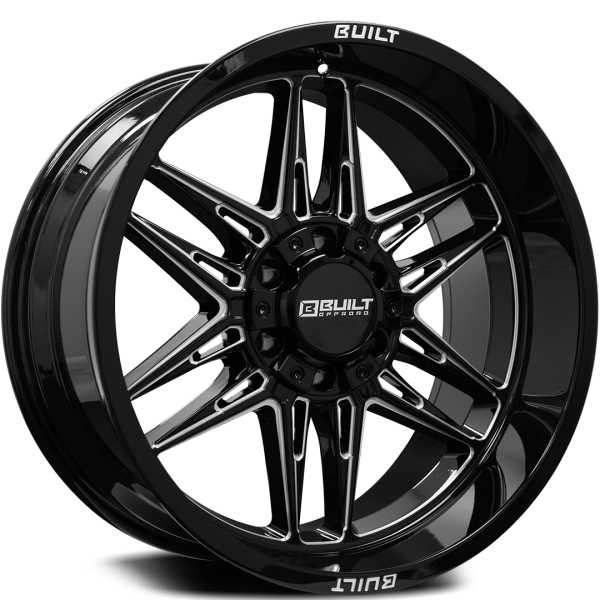 BUILT OFF-ROAD     BTO-5 22x10 6x135-6x139 ET. -19     COLOR: GLOSS BLACK MILLED Fashion