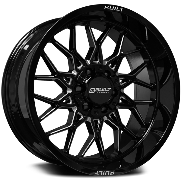 BUILT OFF-ROAD     BTO-2 22x10 6x135-6x139 ET. -19     COLOR: GLOSS BLACK MILLED Fashion