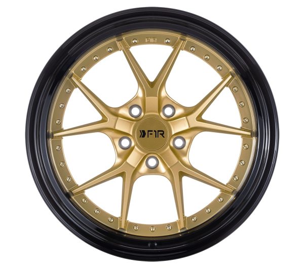 F1R Wheels F105 Gold Black Lip For Sale