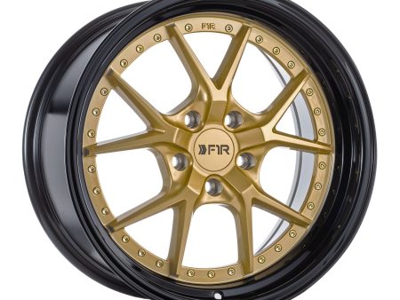 F1R Wheels F105 Gold Black Lip For Sale