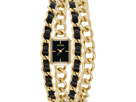 CHAIN BRACELET WATCH GOLD MULTI on Sale