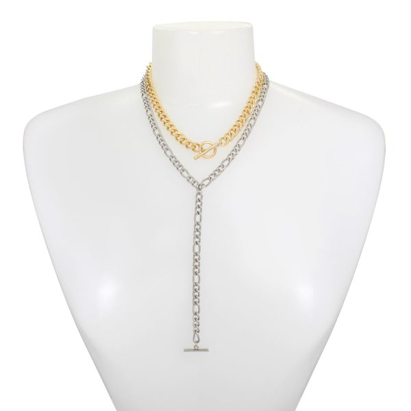 MULTI STRAND CHAIN NECKLACE GOLD MULTI Online Hot Sale