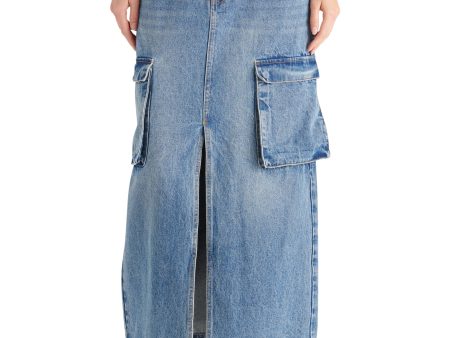 BENSON SKIRT BLUE DENIM Discount