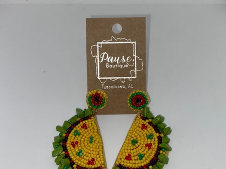 beaded taco earrings Online now