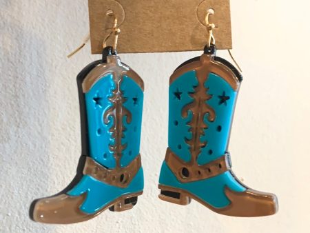 acrylic layered boot earrings For Cheap