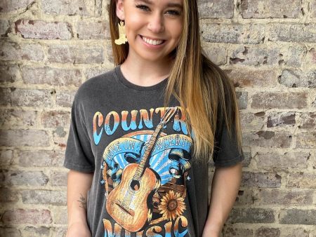 country music graphic crop tee Discount