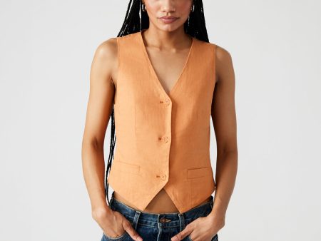 SELENE VEST TAN For Discount