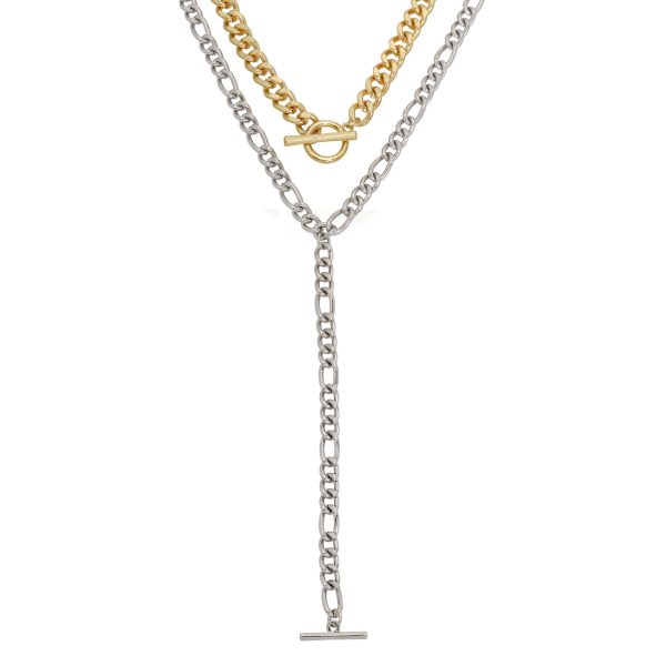 MULTI STRAND CHAIN NECKLACE GOLD MULTI Online Hot Sale